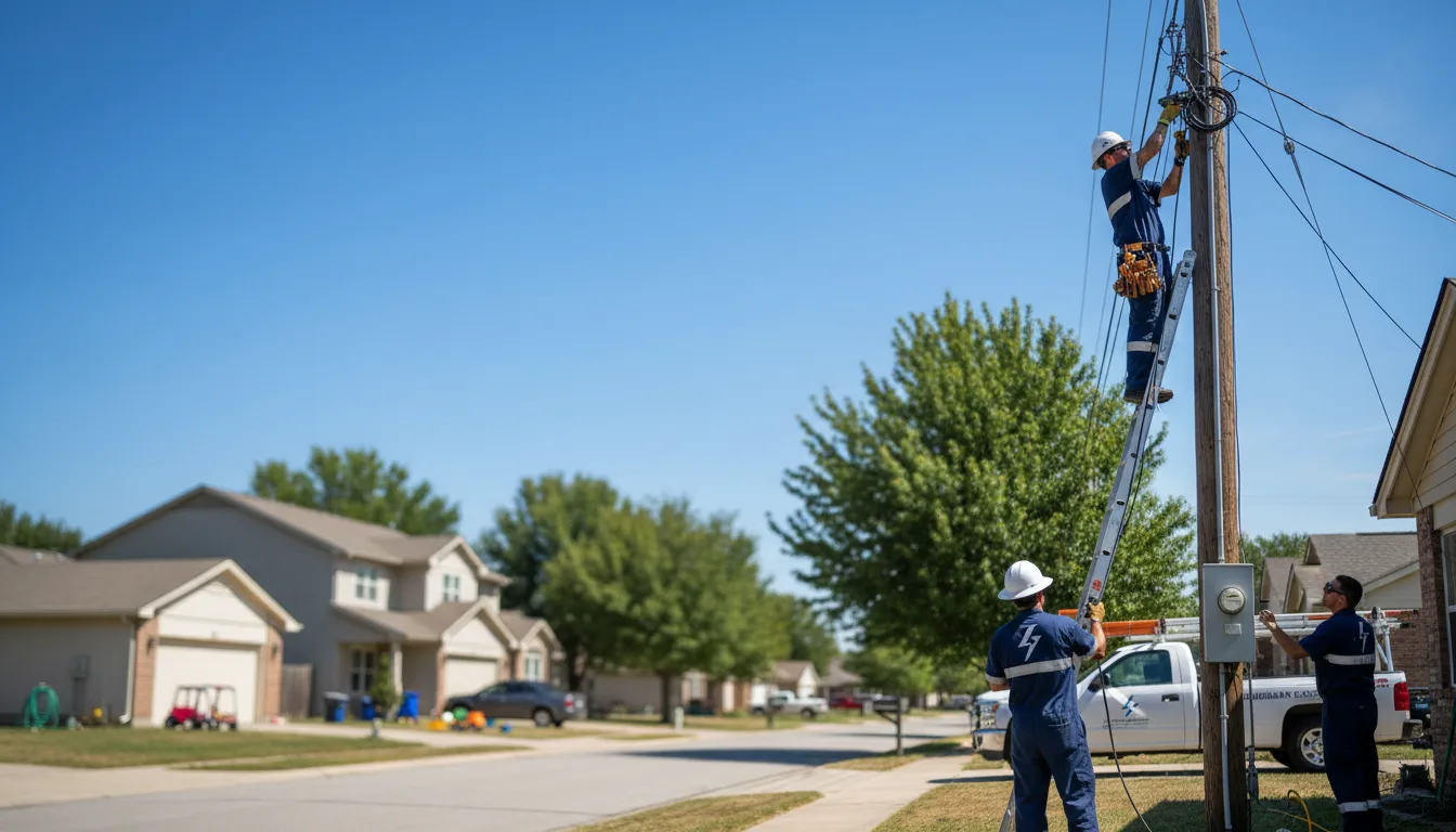 Residential electrician providing installation services in Bloomer, WI